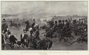 在Woolwich的Shah之前的回顾，皇家马炮兵在Gallop通过