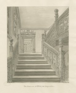 布莱斯菲尔德厅的内部：棕褐色图画 作者 约翰·切塞尔·巴克勒