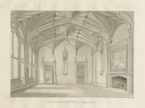 Blithfield Hall内部：乌贼墨画，1823年 作者 约翰·切塞尔·巴克勒