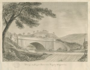 金斯利（Kingsley）-弗罗哈尔（Froghall）桥：棕褐色图纸，1841年 作者 约翰·切塞尔·巴克勒
