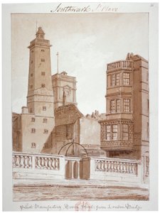 Shot Manufactory, Tooley Street, from London Bridge