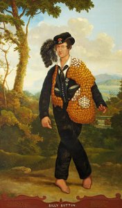 比利·巴顿的肖像，歌唱的吟游诗人，约 1830 年（布面油画）