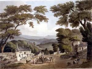 皇冠，摘自《巴斯图解系列》，由约翰-希尔（1770-1850）雕刻，由威廉-米勒出版。