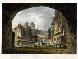 巴黎：Chatelet桥或Peute Pont--在 "Paris vu par J.C.Matttes"，米勒编辑，伦敦 作者 约翰·克劳德·纳特斯