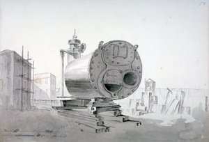 蒸汽机，伦敦伊斯灵顿新路，1808年 作者 约翰·克劳德·纳特斯
