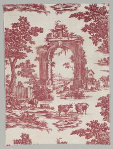 铜版印刷棉，1765年。 作者 约翰·柯林斯