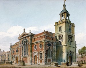 伦敦Whitechapel的圣玛丽教堂，1811年 作者 约翰·康尼