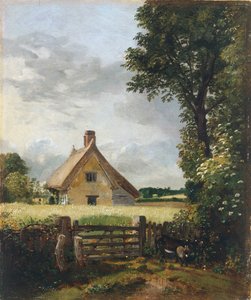 玉米田里的小屋》，1815-1818年 作者 约翰·康斯特勃