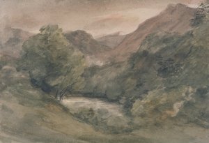 Borrowdale，晴天后的夜晚，10月1日 作者 约翰·康斯特勃
