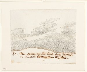 云彩研究（根据亚历山大-科赞斯的 "天空雕刻"），约 1822-23 年（纸上石墨） 作者 约翰·康斯特勃