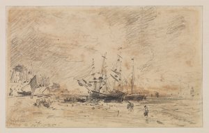 1825年10月14日，布莱顿，海滩上的煤矿 作者 约翰·康斯特勃