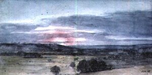 来自East Bergholt的Dedham Vale：日落 作者 约翰·康斯特勃
