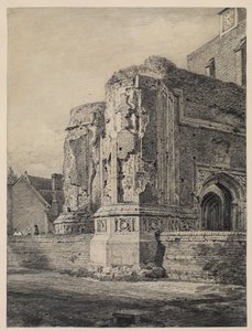 西南的东伯格霍尔特教堂，约建于1815-17年 作者 约翰·康斯特勃