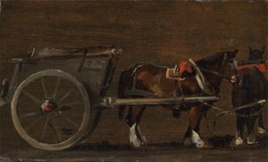 马和车，约1814年。 作者 约翰·康斯特勃