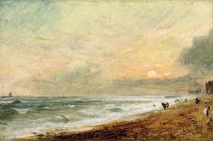 Hove Beach，c.1824（面板上的纸上油）