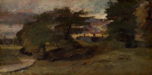 有别墅的风景，180910。 作者 约翰·康斯特勃