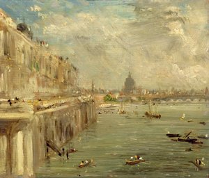 Somerset House Terrace，滑铁卢桥，1819年 作者 约翰·康斯特勃