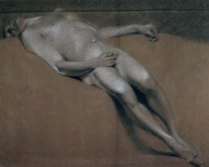 卧式男性裸体研究