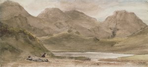 Sty Head Tarn，1800年10月12日 作者 约翰·康斯特勃