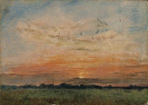 夕阳》，1796-1837 作者 约翰·康斯特勃
