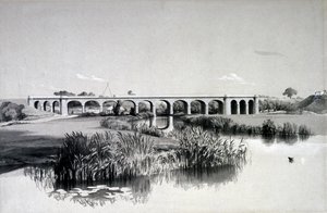 Avon Viaduct，Wolston，1837年7月2日（笔和墨水在纸上洗）
