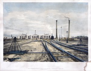 卡姆登镇发动机房，1838年 作者 约翰·库克·伯恩