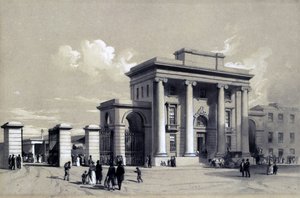 1838年9月进入伯明翰车站（笔和墨水在纸上洗） 作者 约翰·库克·伯恩