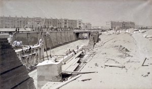 汉普斯特德路桥，从卡姆登一侧，1836年8月11日（笔和墨水在纸上洗） 作者 约翰·库克·伯恩