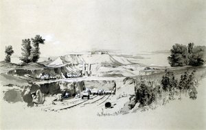 Linslade隧道，1837年6月23日（笔和墨水在纸上洗） 作者 约翰·库克·伯恩