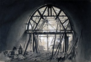 北教堂隧道，1837年6月17日（笔和墨水在纸上洗） 作者 约翰·库克·伯恩