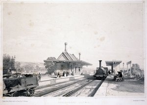 Pangbourne站，1846年 作者 约翰·库克·伯恩