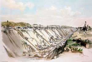 1837年6月17日，伦敦和伯明翰铁路的特林切割 作者 约翰·库克·伯恩