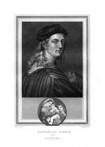 拉斐尔（Raphael）或拉斐尔（Raffaello），佛罗伦萨画派的首席画家和建筑师，1825年。