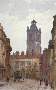 伦敦市无Cripplegate的St Giles教堂，1880年。                  作者 约翰·克劳瑟