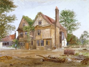 伦敦坎伯韦尔佩克汉姆高街的贝辛庄园正面图，1884年 作者 约翰·克劳瑟