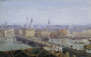 伦敦桥和伦敦市，1892年 作者 约翰·克劳瑟
