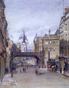路德盖特广场，伦敦，1881年 作者 约翰·克劳瑟