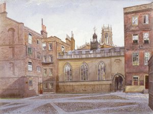 克利福德旅店和大厅景观，伦敦，1884年 作者 约翰·克劳瑟