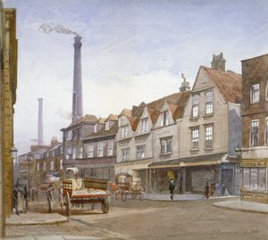 伦敦南华克的薄荷街景观，1884年 作者 约翰·克劳瑟