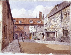 洗手间法庭，Charterhouse，伦敦，1884年 作者 约翰·克劳瑟