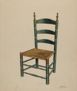 梯背椅，约1939年。 作者 约翰·克切特