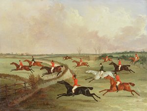 在Full Cry中的Quorn Hunt：在Henry Alken（1785-1851）绘画之后的第二匹马