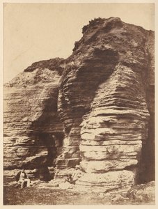 在托基英格兰附近的利弗米德的岩石，c。 1852年。