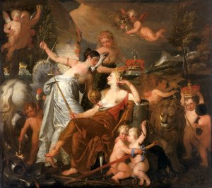反映在欧洲的一位已故公主的和平加冕的英国荣耀》，1819年