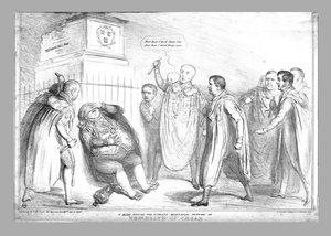 凯撒逝世大历史图片的粗鲁设计，1836年。