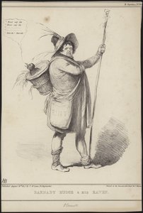 Barnaby Rudge和他的乌鸦，来自查尔斯狄更斯的&39;Barnaby Rudge&39;的插图，1841年