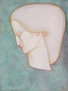 女头（水彩） 作者 约翰邓肯