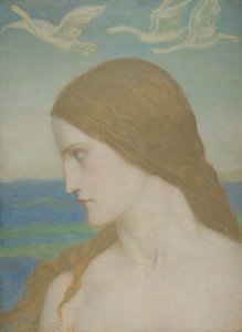 永远不会完成的金星，1910-20（画布上的蛋彩画） 作者 约翰邓肯