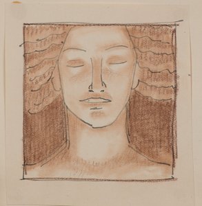Untitled [Male face] (pencil) 作者 约翰邓肯