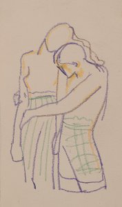 无题 [Naoise and Deirdre]（铅笔） 作者 约翰邓肯